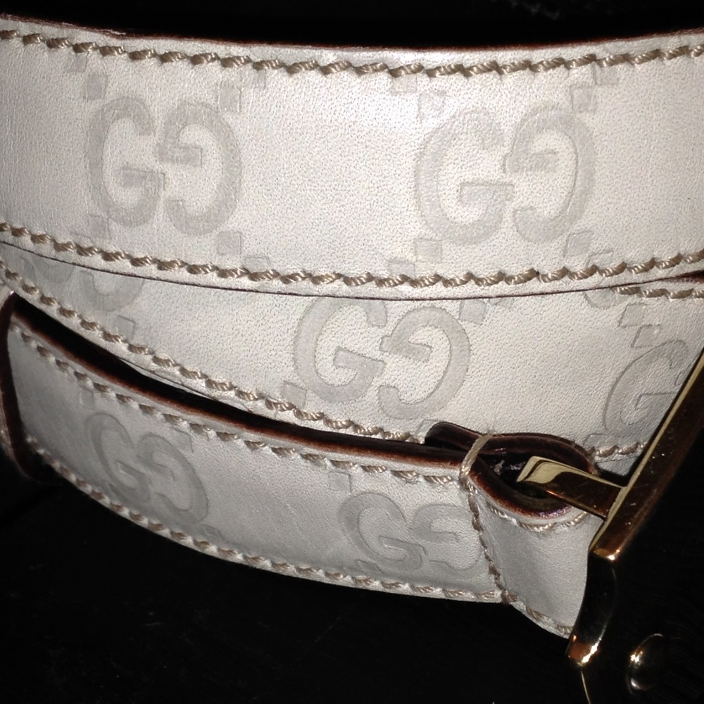 SOLD!!! Off White Double GG Leather Belt - Picture 1 of 7